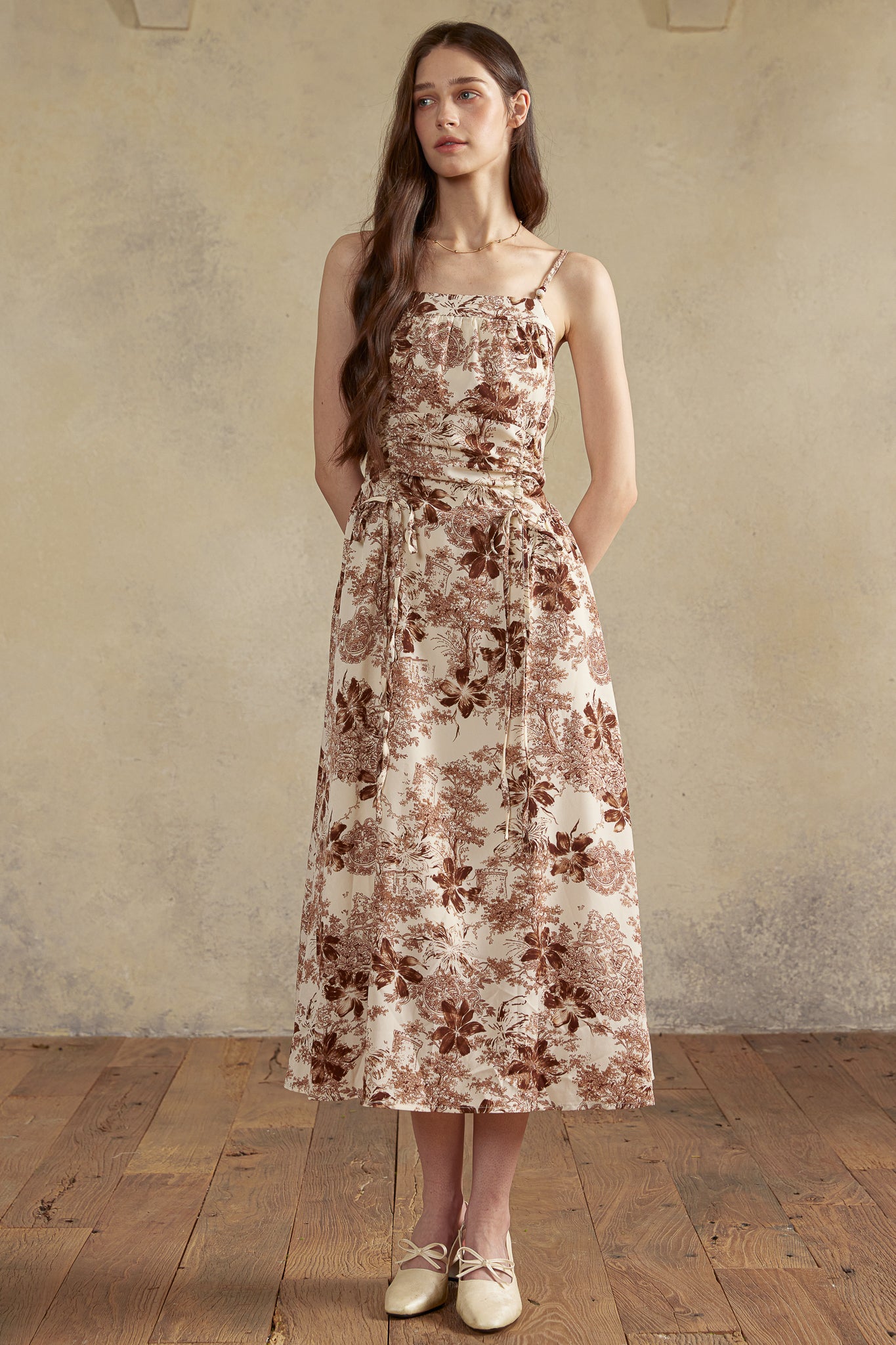 RP2926 - Sepia Garden Toile Dress (2S-2M-2L)