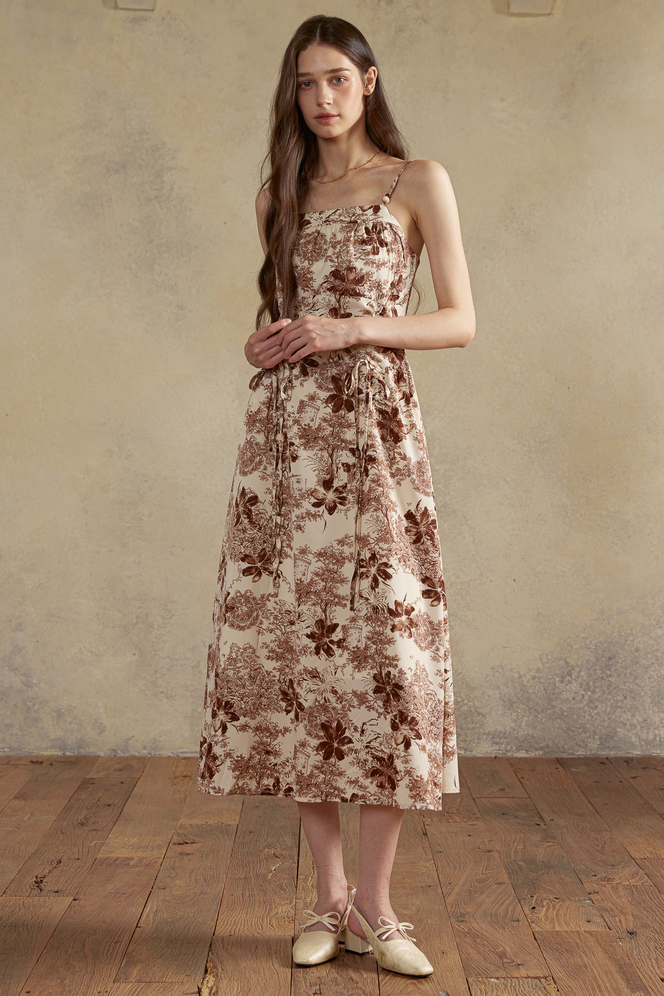 RP2926 - Sepia Garden Toile Dress (2S-2M-2L)