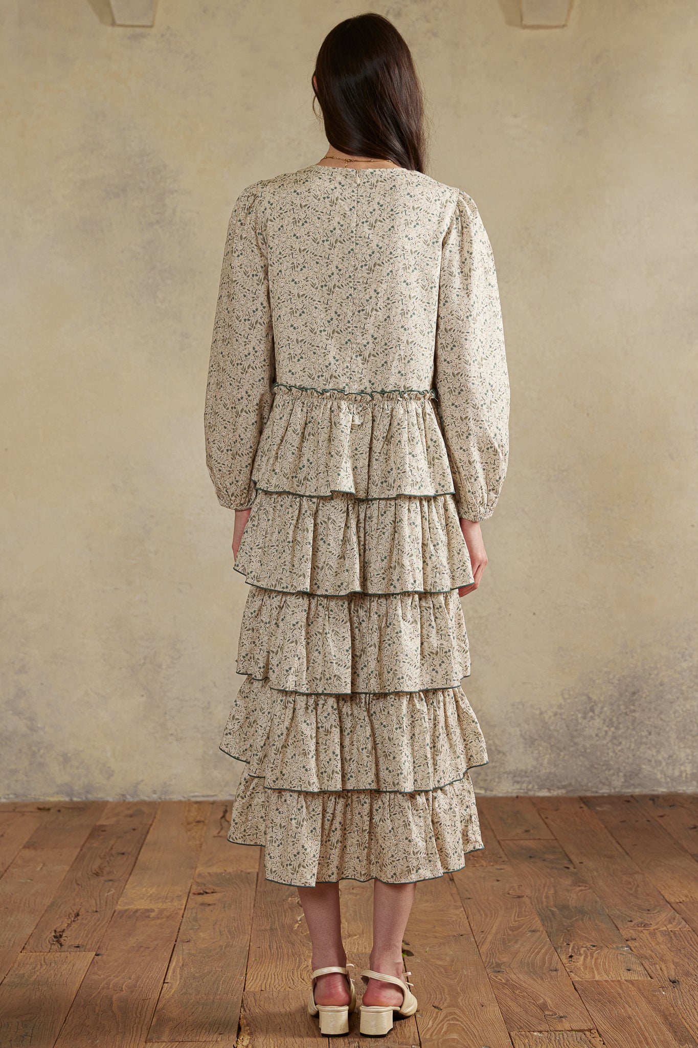 RP2986 - Olive Heirloom Meadow Tiered Dress (2S-2M-2L)