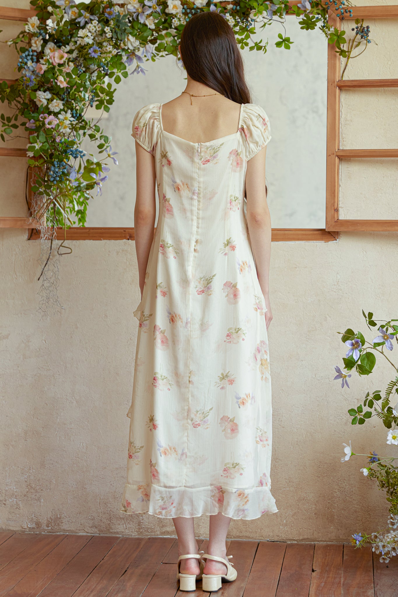 RP2990 - Ruffle Romance Floral Midi Dress (2S-2M-2L)