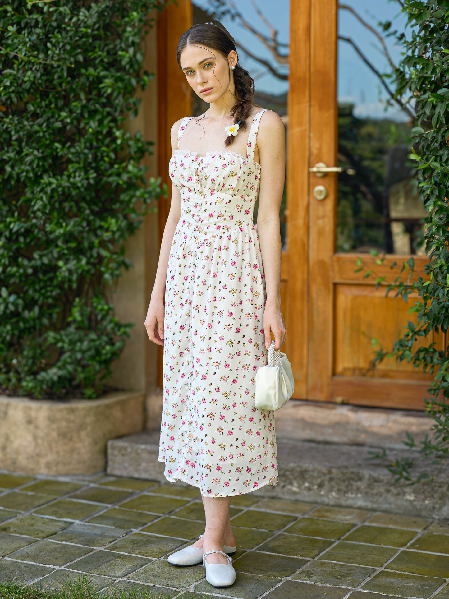 Cottage Charm Floral Midi Sundress (2S-2M-2L)