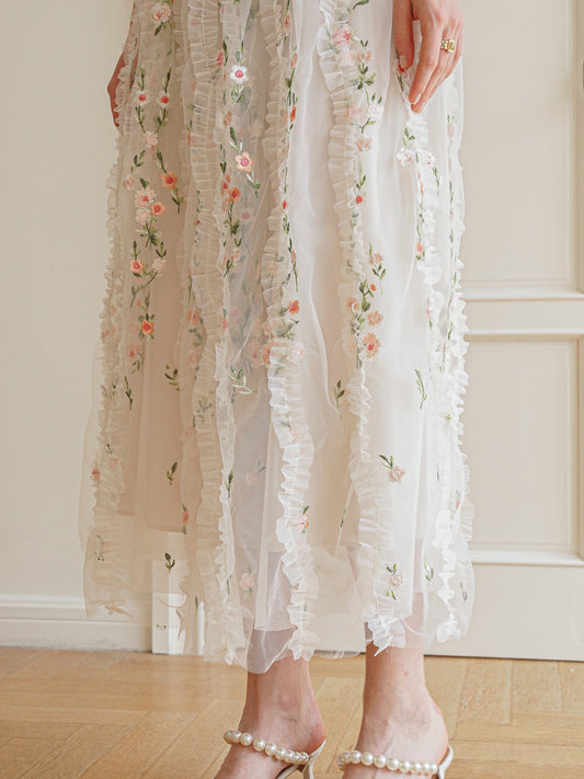 Dreamy Garden Embroidered Midi Dress (2S-2M-2L)