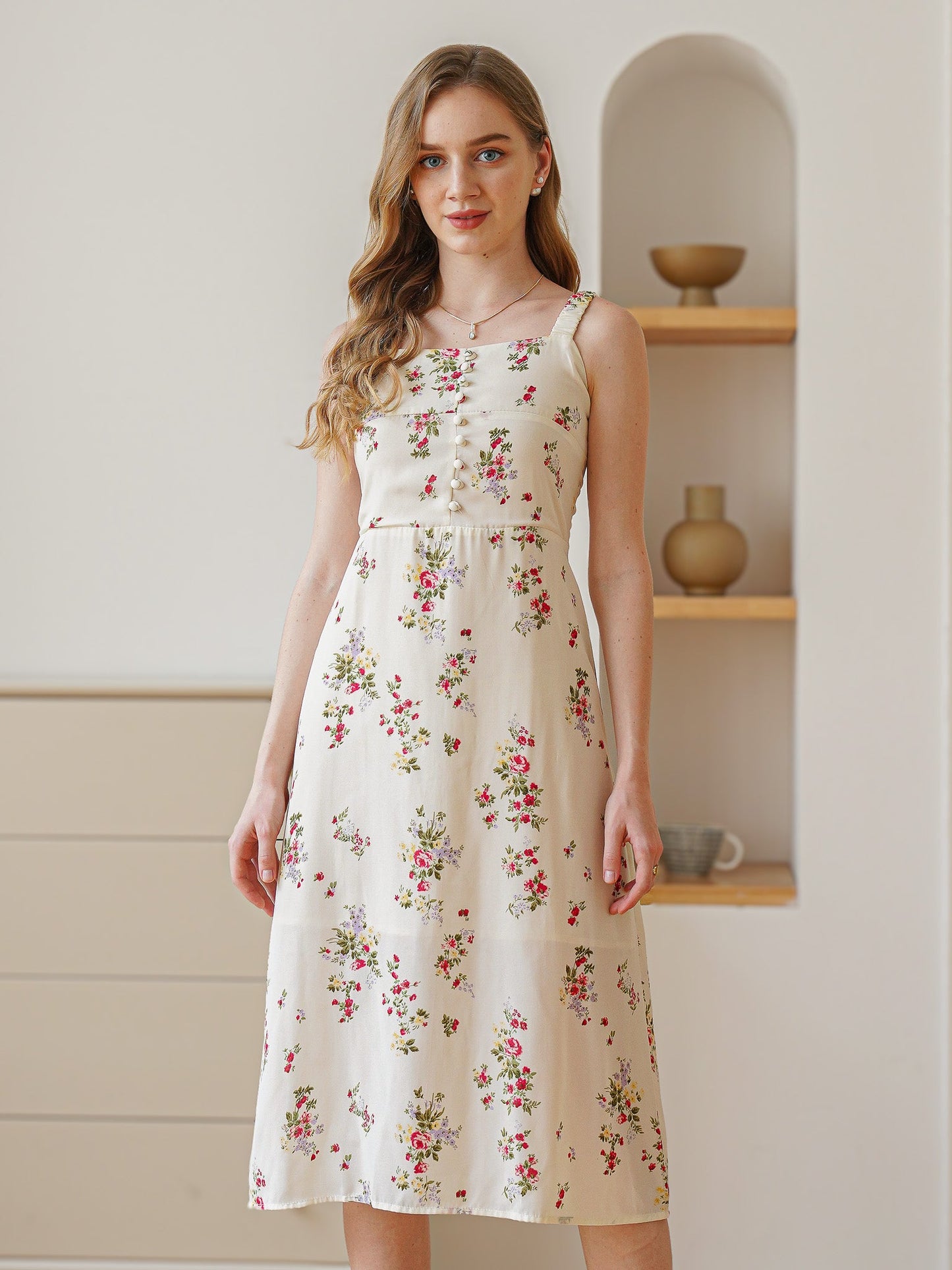 Blooming Charm Midi Dress (2S-2M-2L)