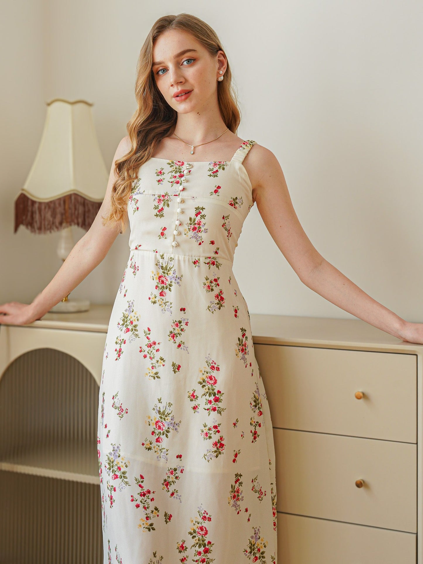 Blooming Charm Midi Dress (2S-2M-2L)