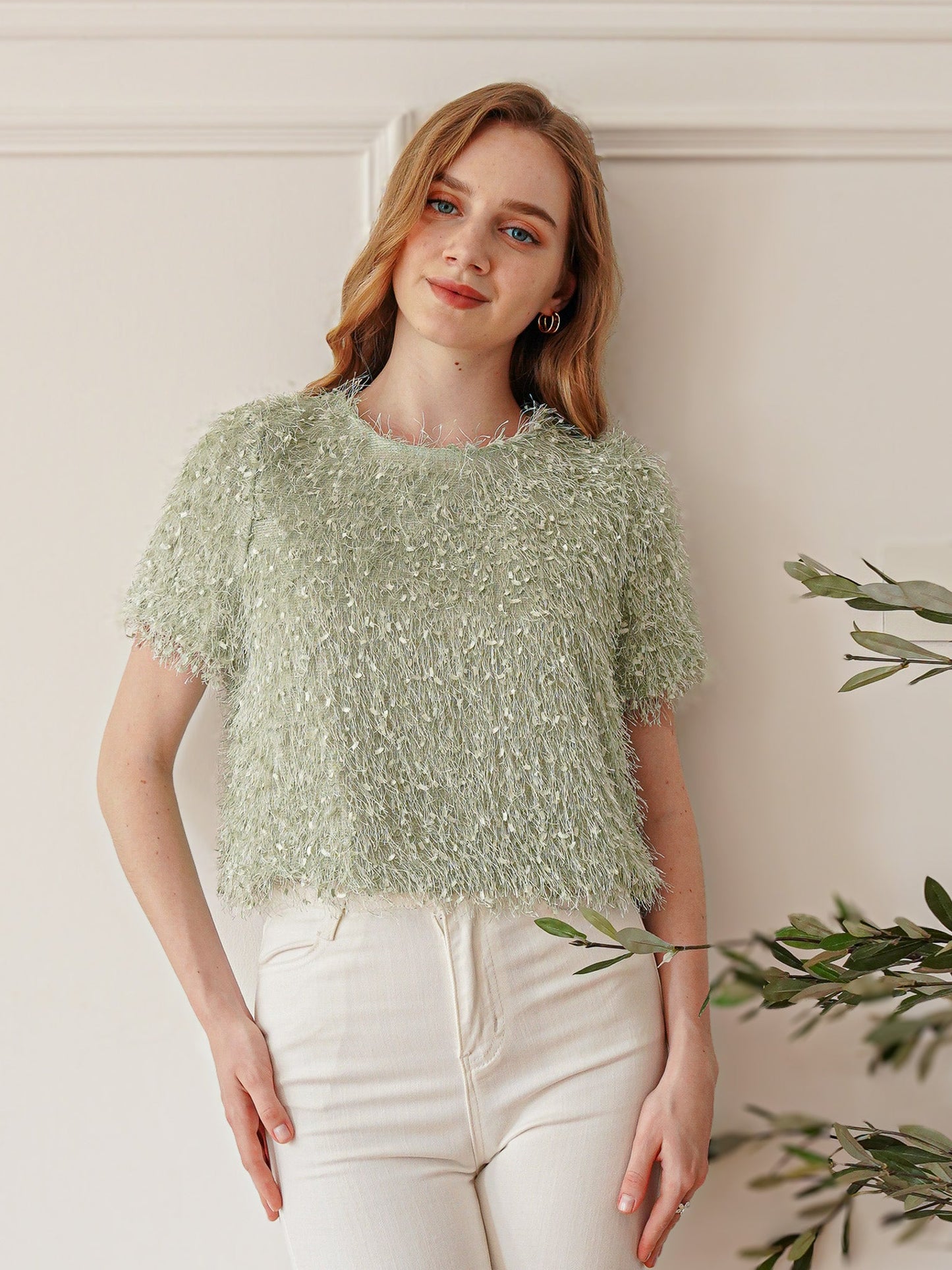 Sage Green Textured Top (2S-2M-2L)