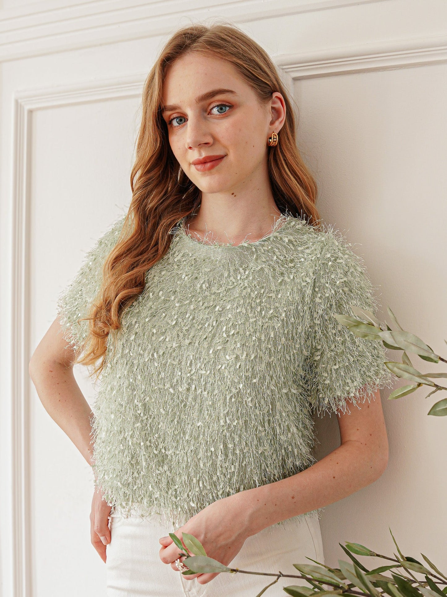 Sage Green Textured Top (2S-2M-2L)