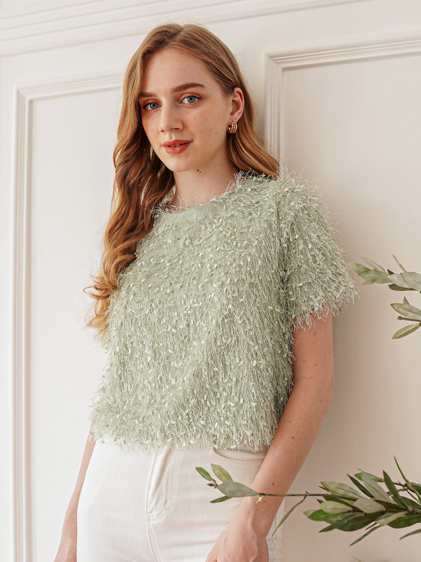 Sage Green Textured Top (2S-2M-2L)