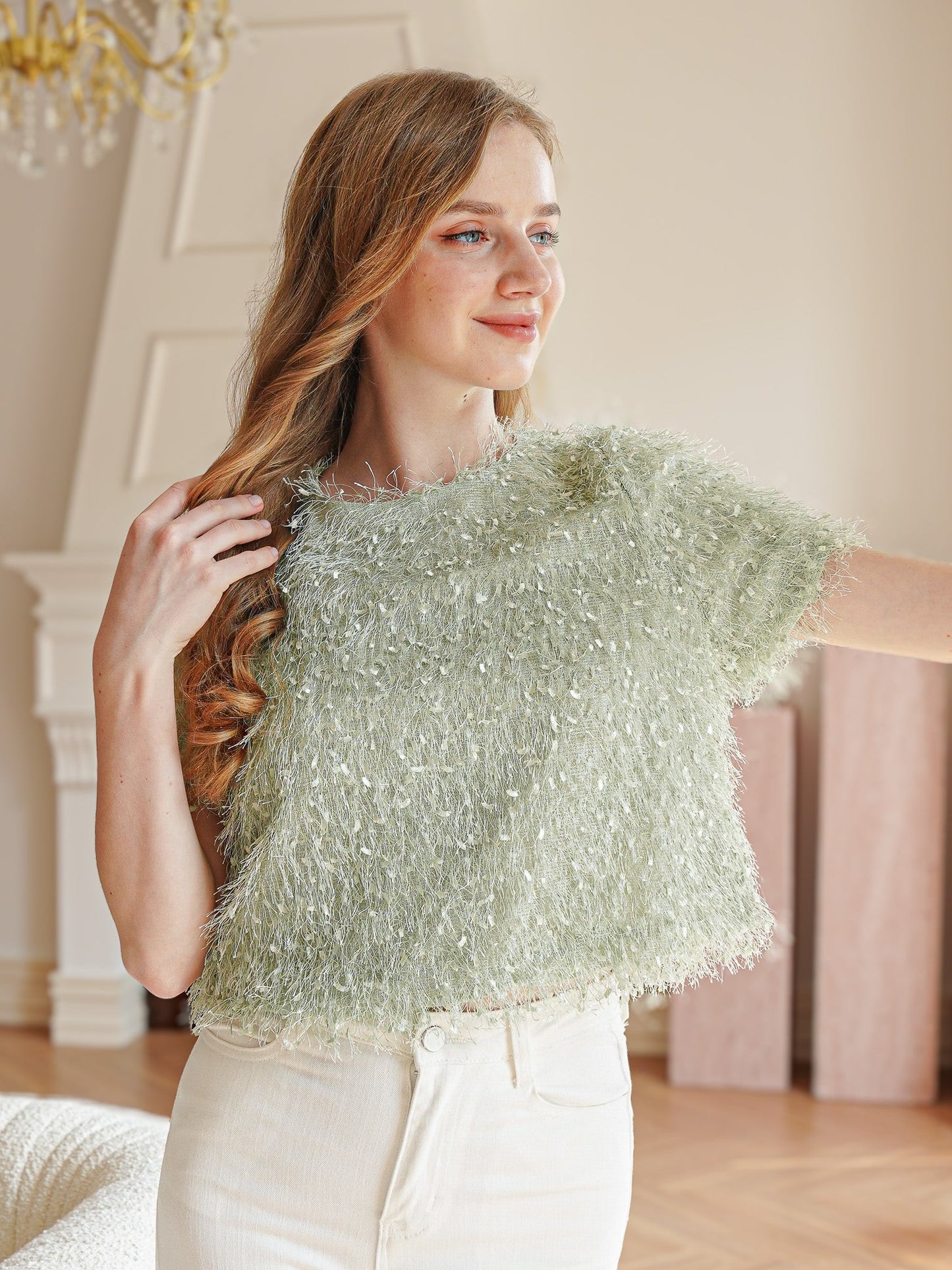 Sage Green Textured Top (2S-2M-2L)