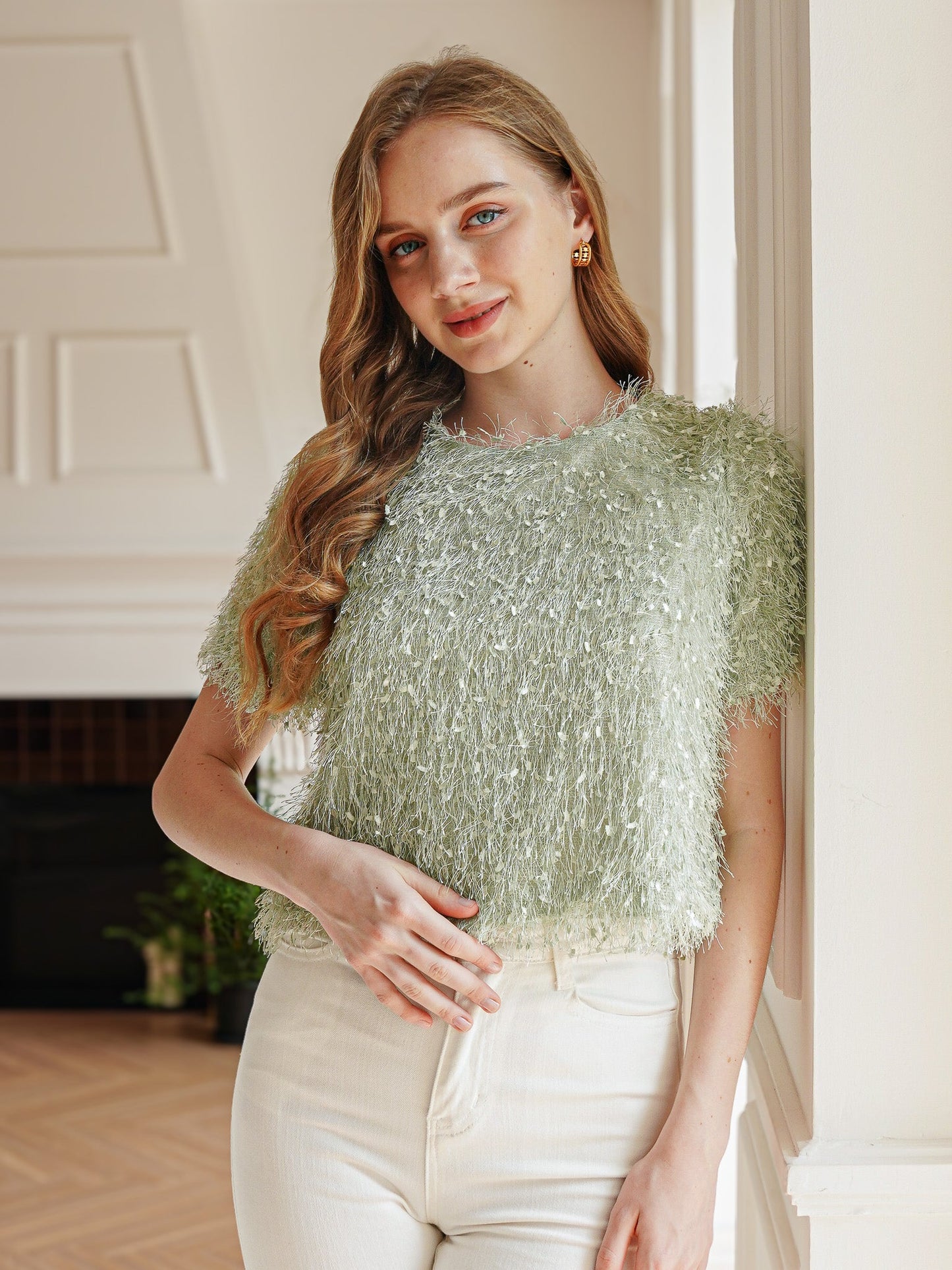 Sage Green Textured Top (2S-2M-2L)