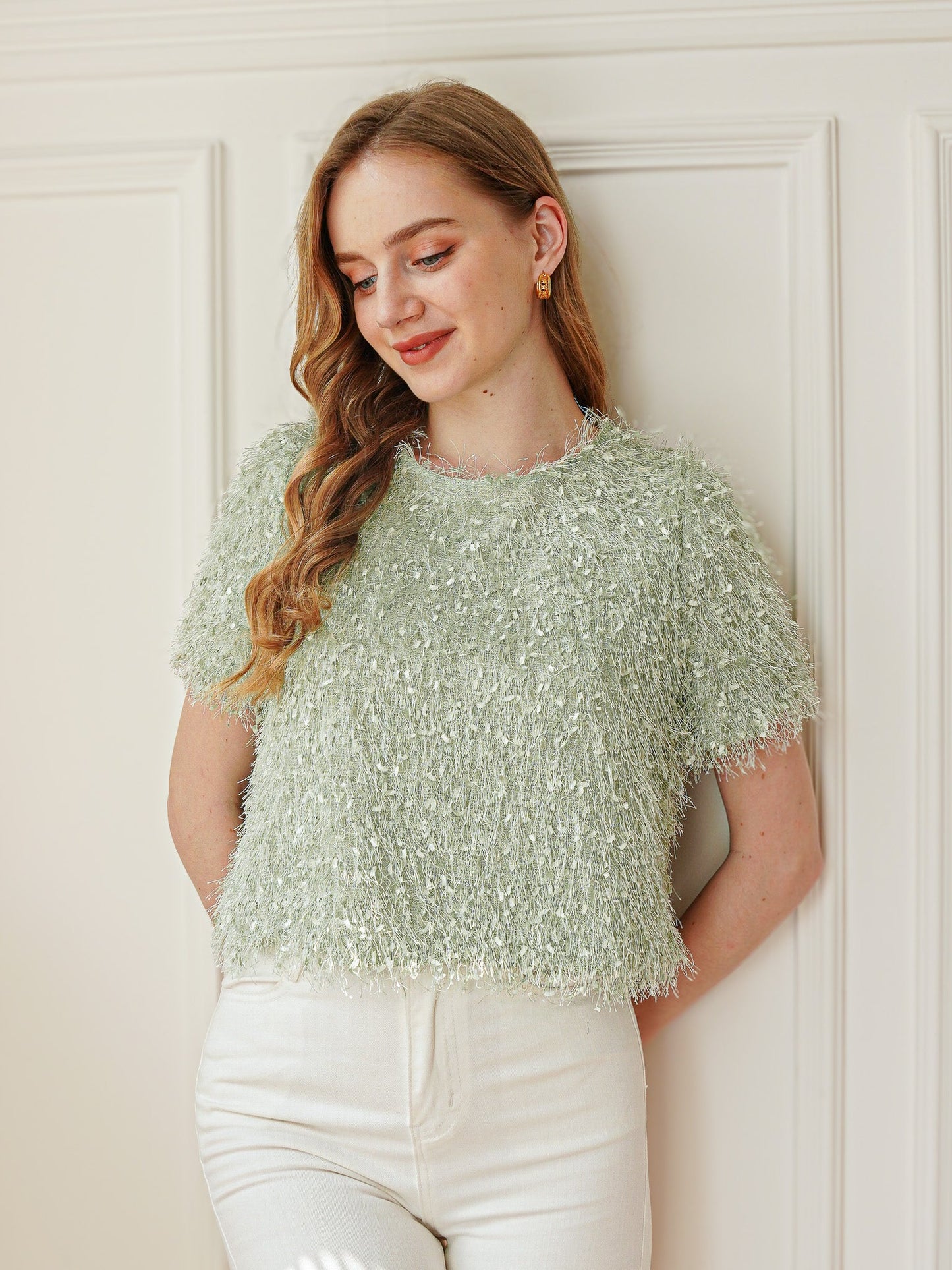 Sage Green Textured Top (2S-2M-2L)