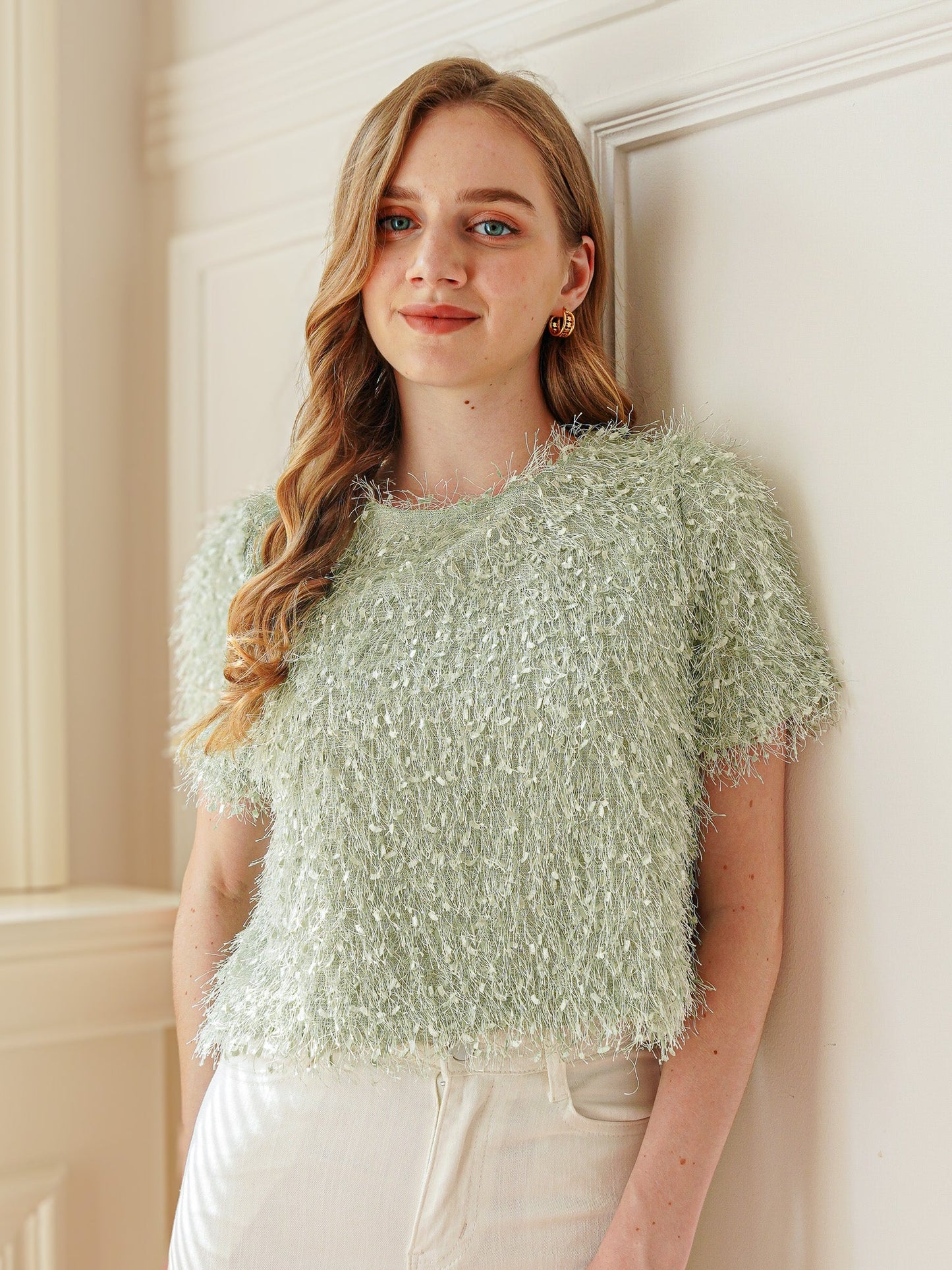 Sage Green Textured Top (2S-2M-2L)