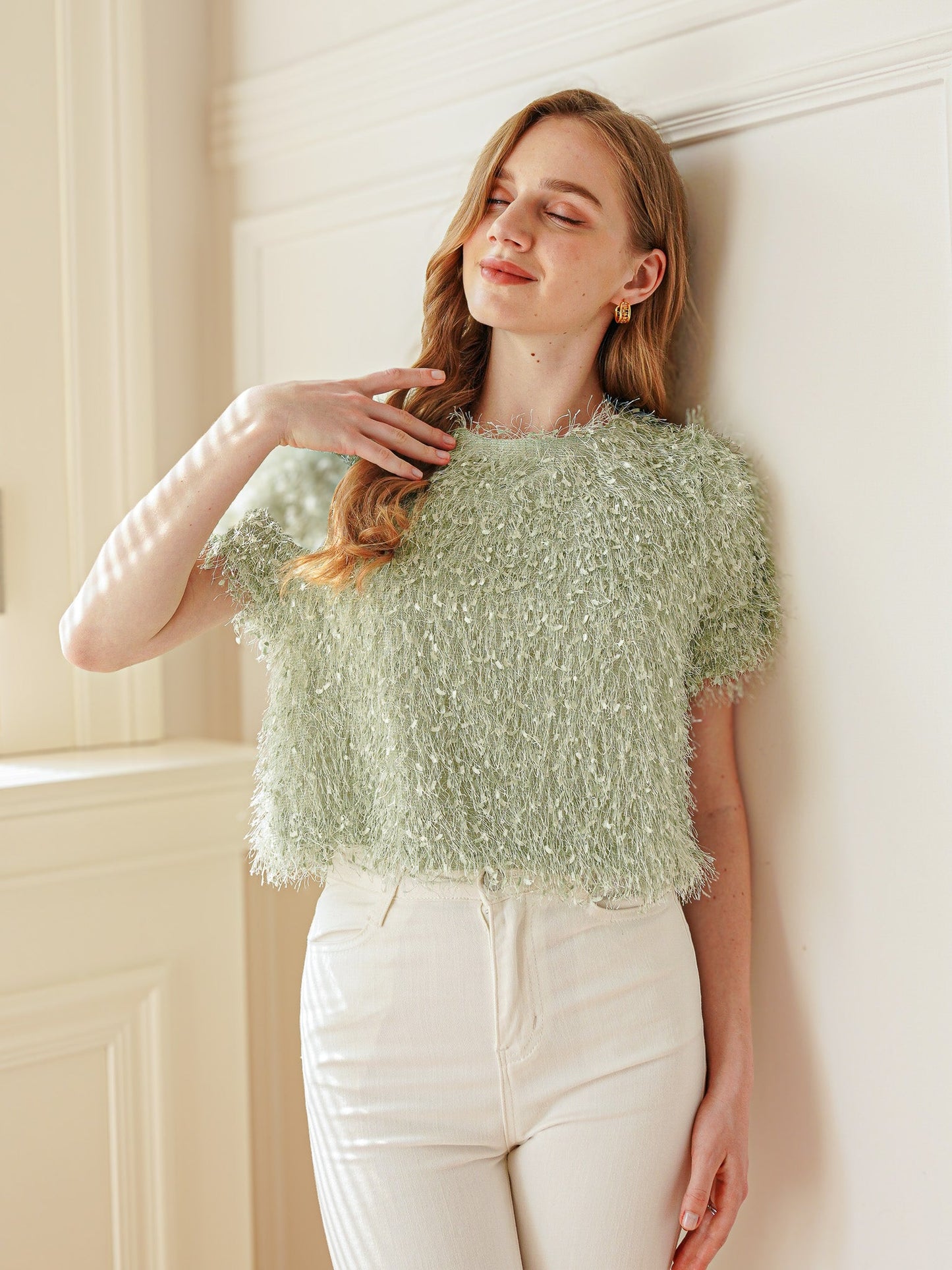 Sage Green Textured Top (2S-2M-2L)