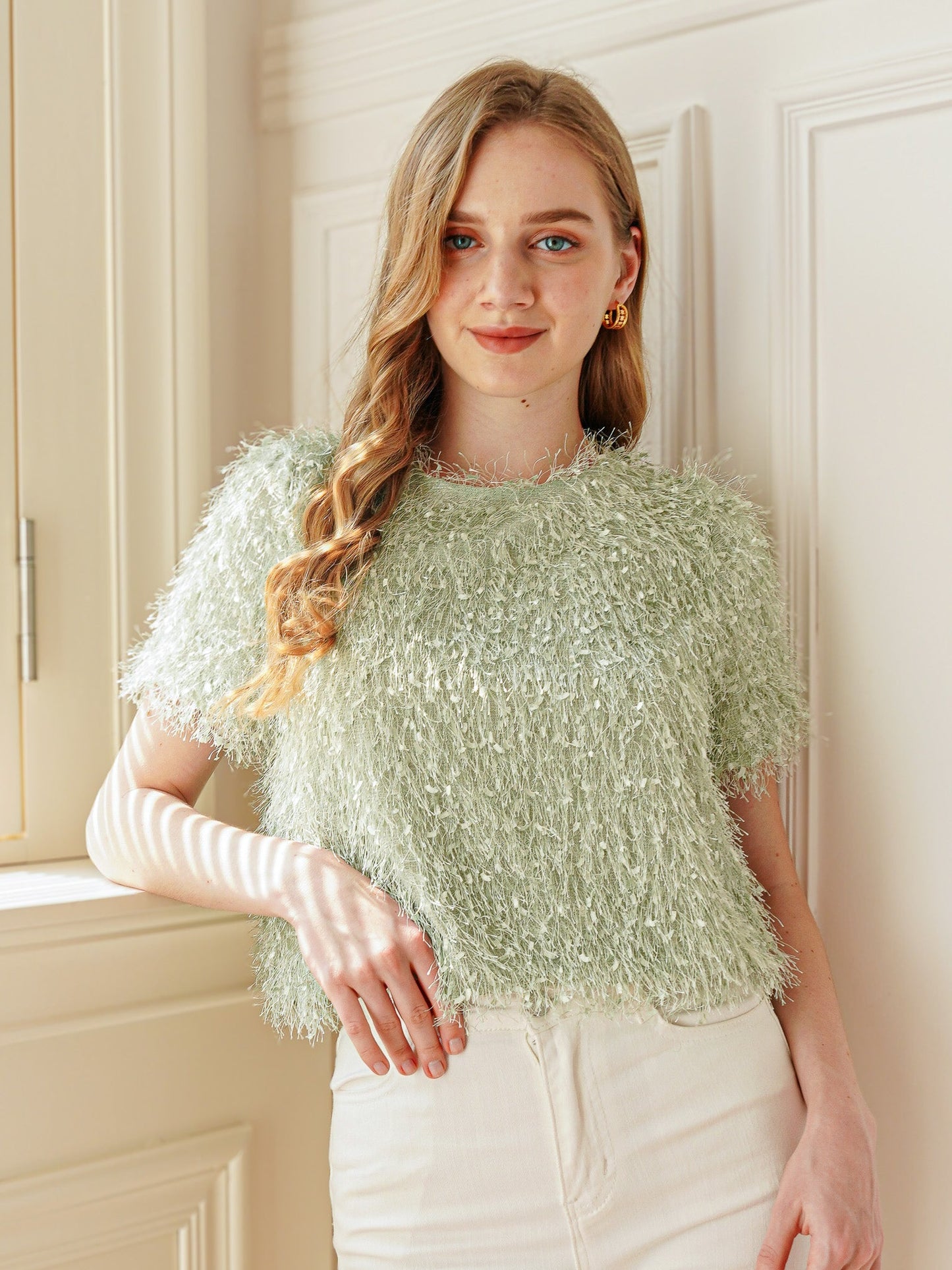 Sage Green Textured Top (2S-2M-2L)