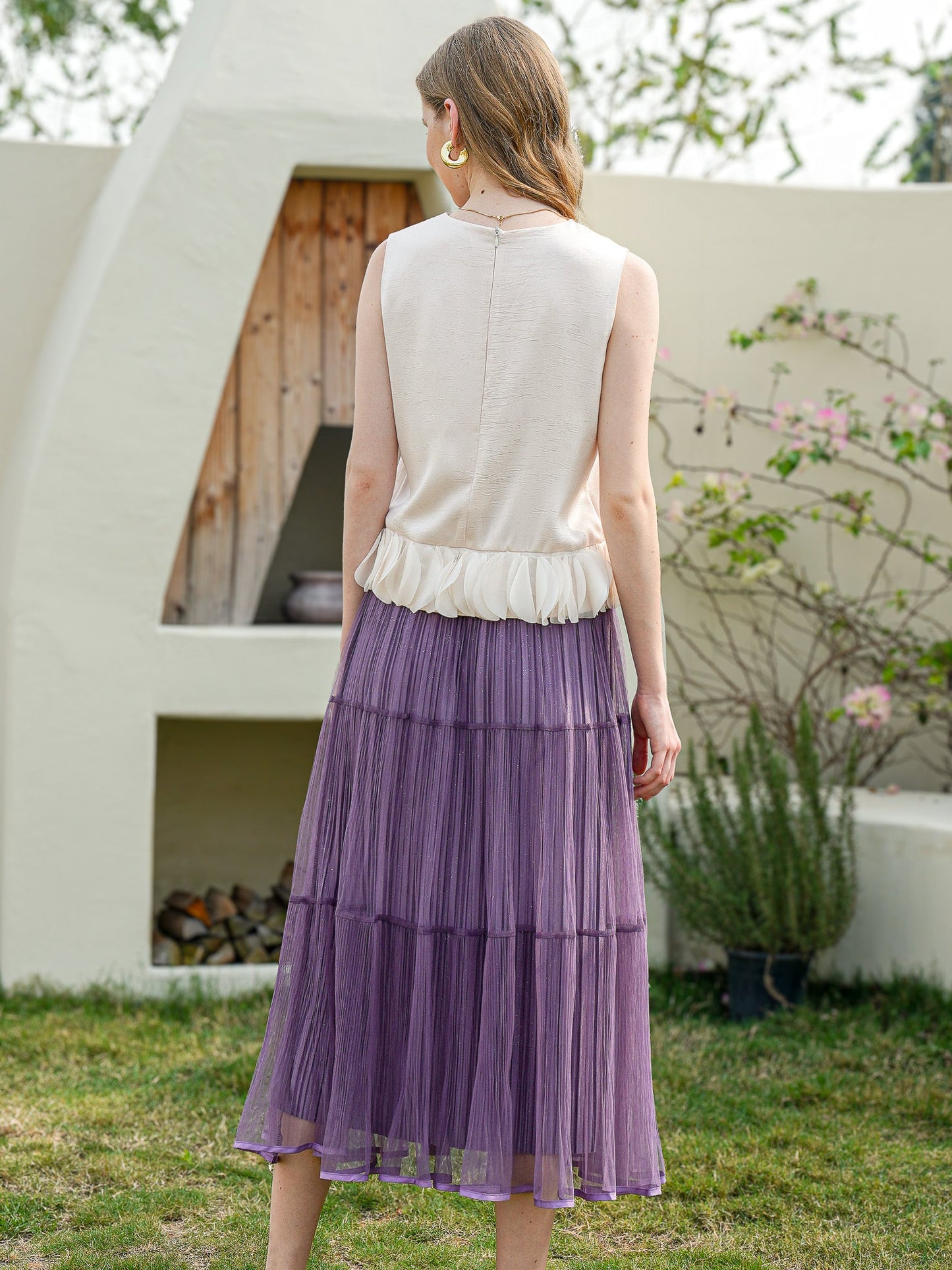 Sparkling Lavender Dream Tulle Midi Skirt (2S-2M-2L)