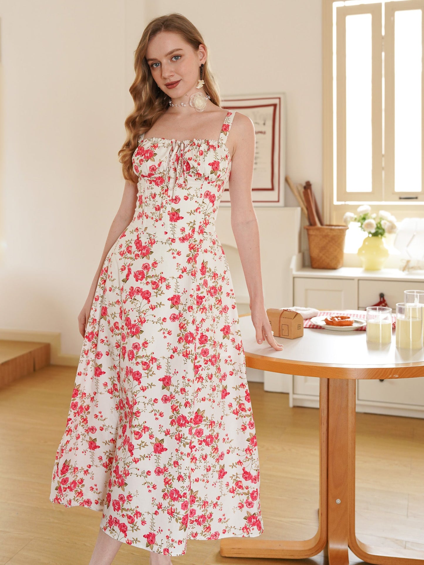 Roses in Bloom Midi Dress (2S-2M-2L)