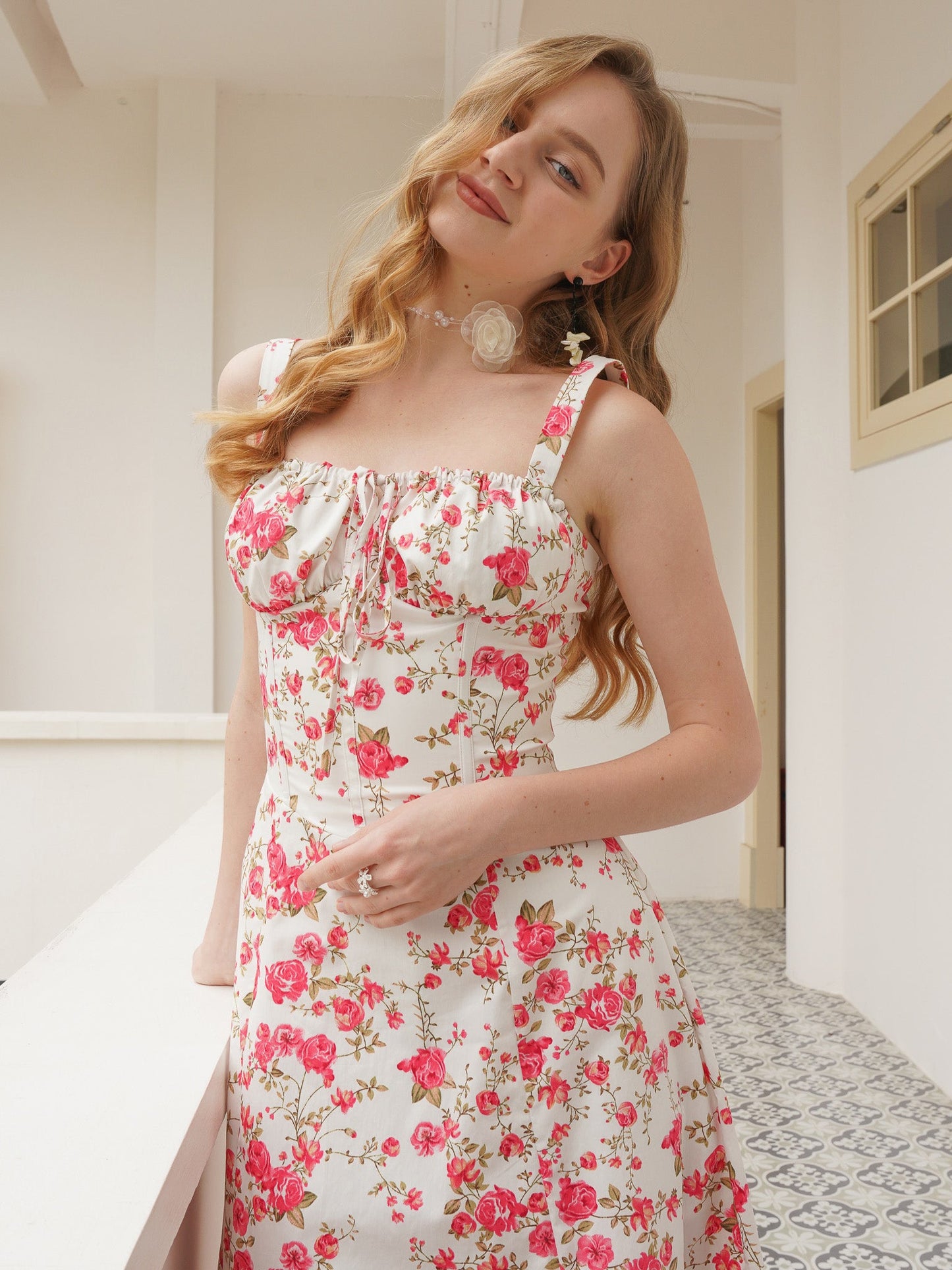 Roses in Bloom Midi Dress (2S-2M-2L)