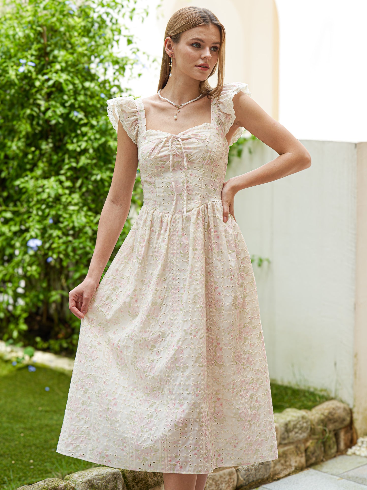 Whimsical Embroidered Lace Sundress (2S-2M-2L)