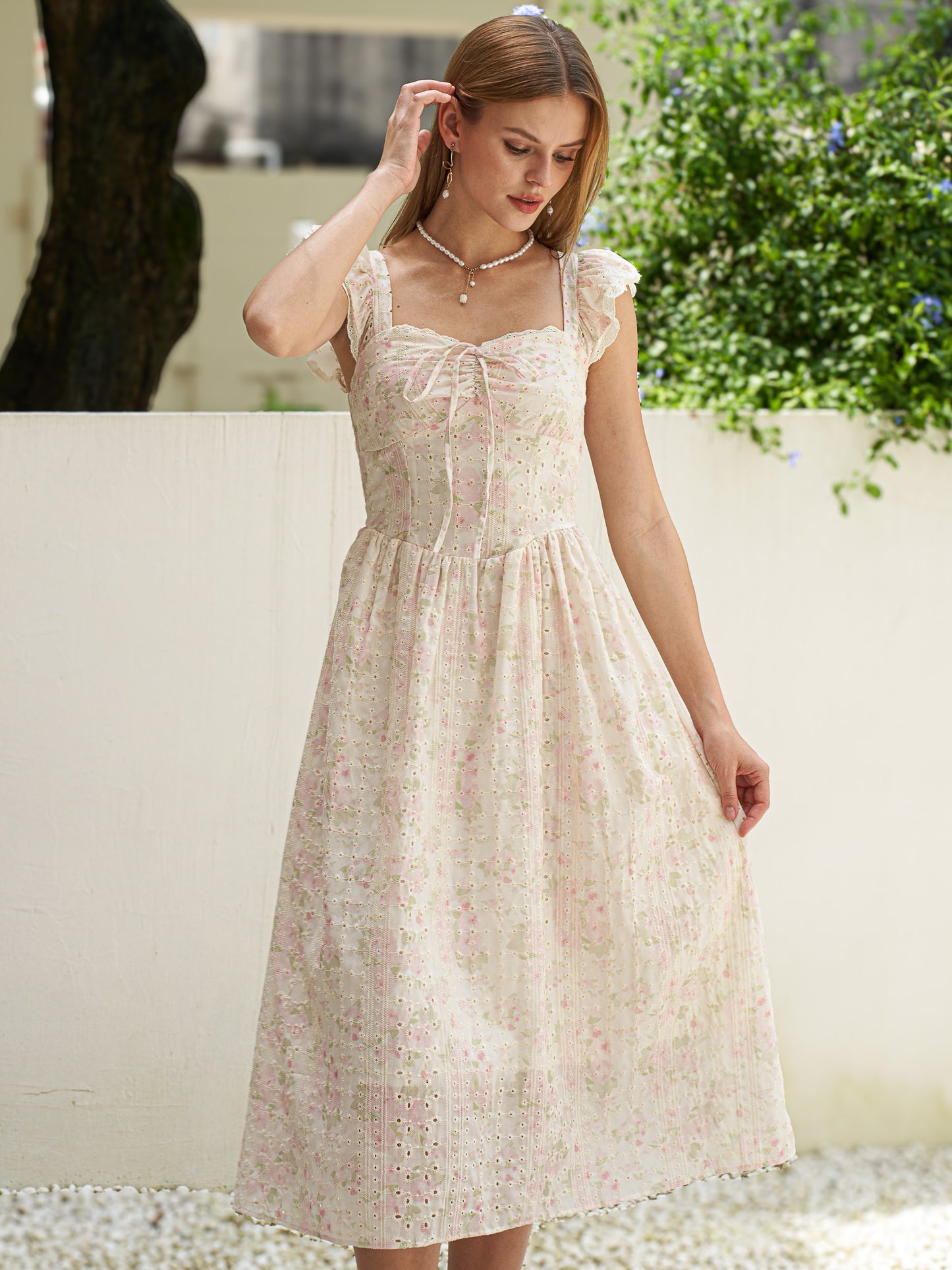 Whimsical Embroidered Lace Sundress (2S-2M-2L)