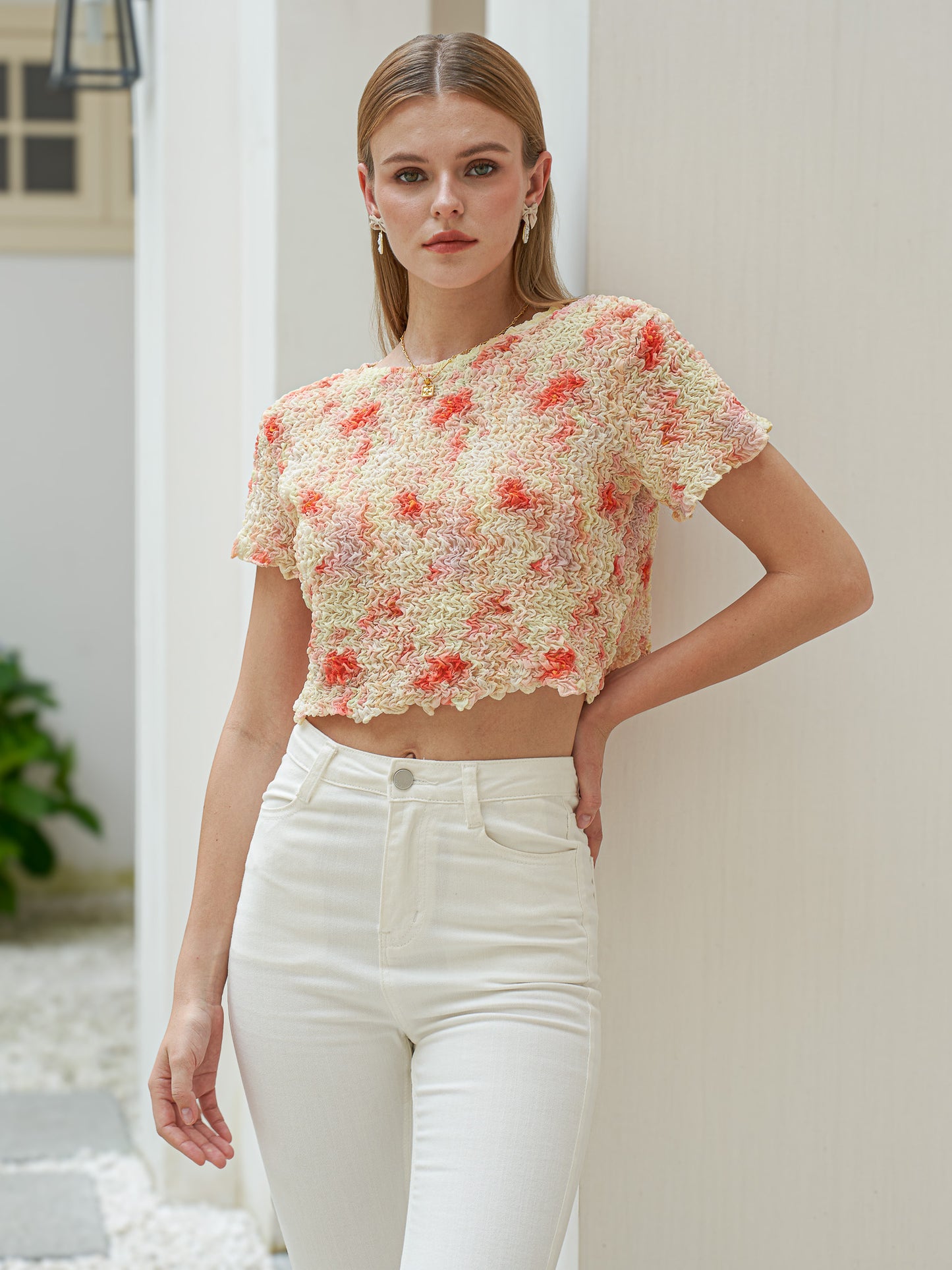 Wavy Textured Top (2S-2M-2L)