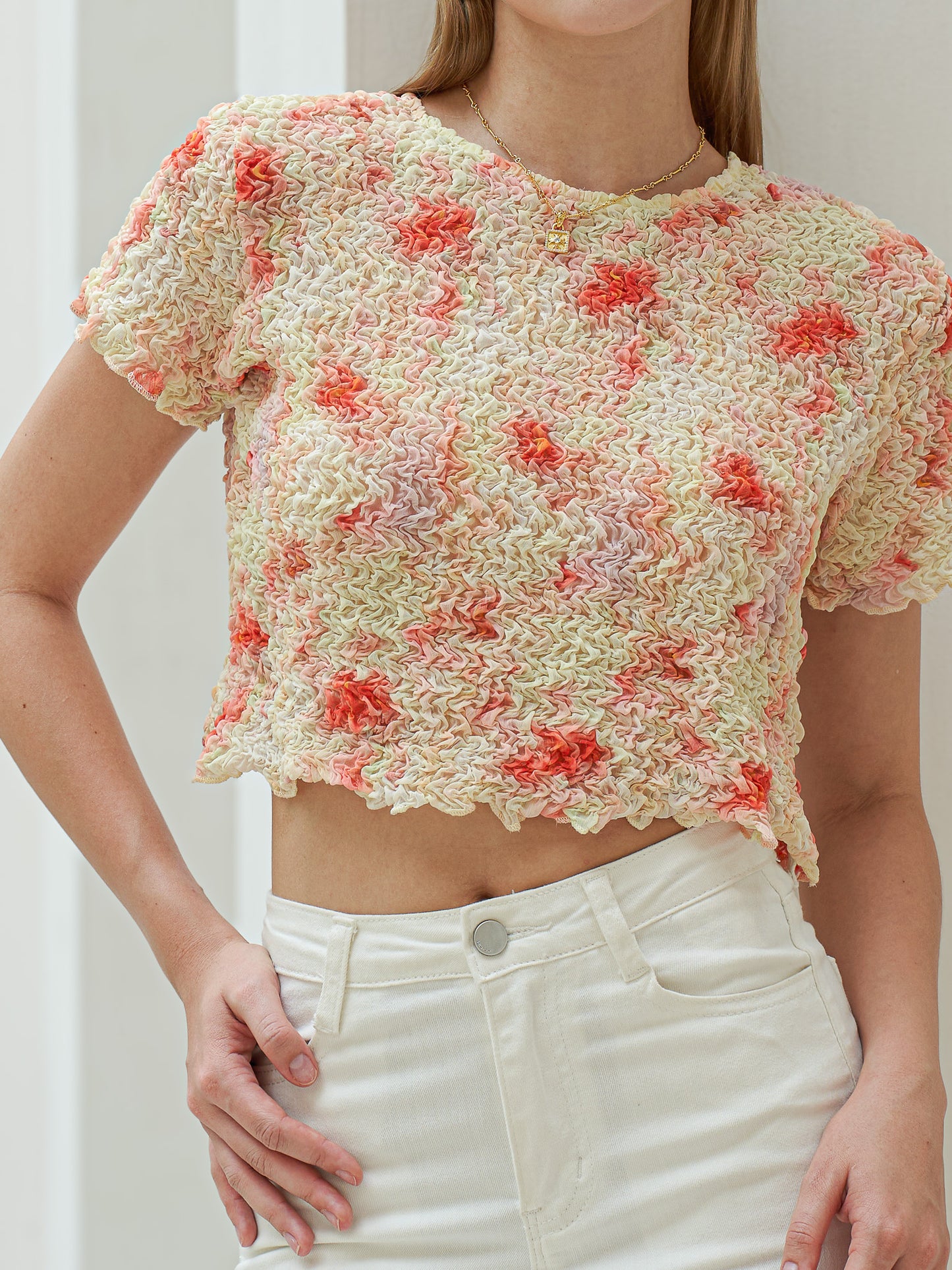 Wavy Textured Top (2S-2M-2L)