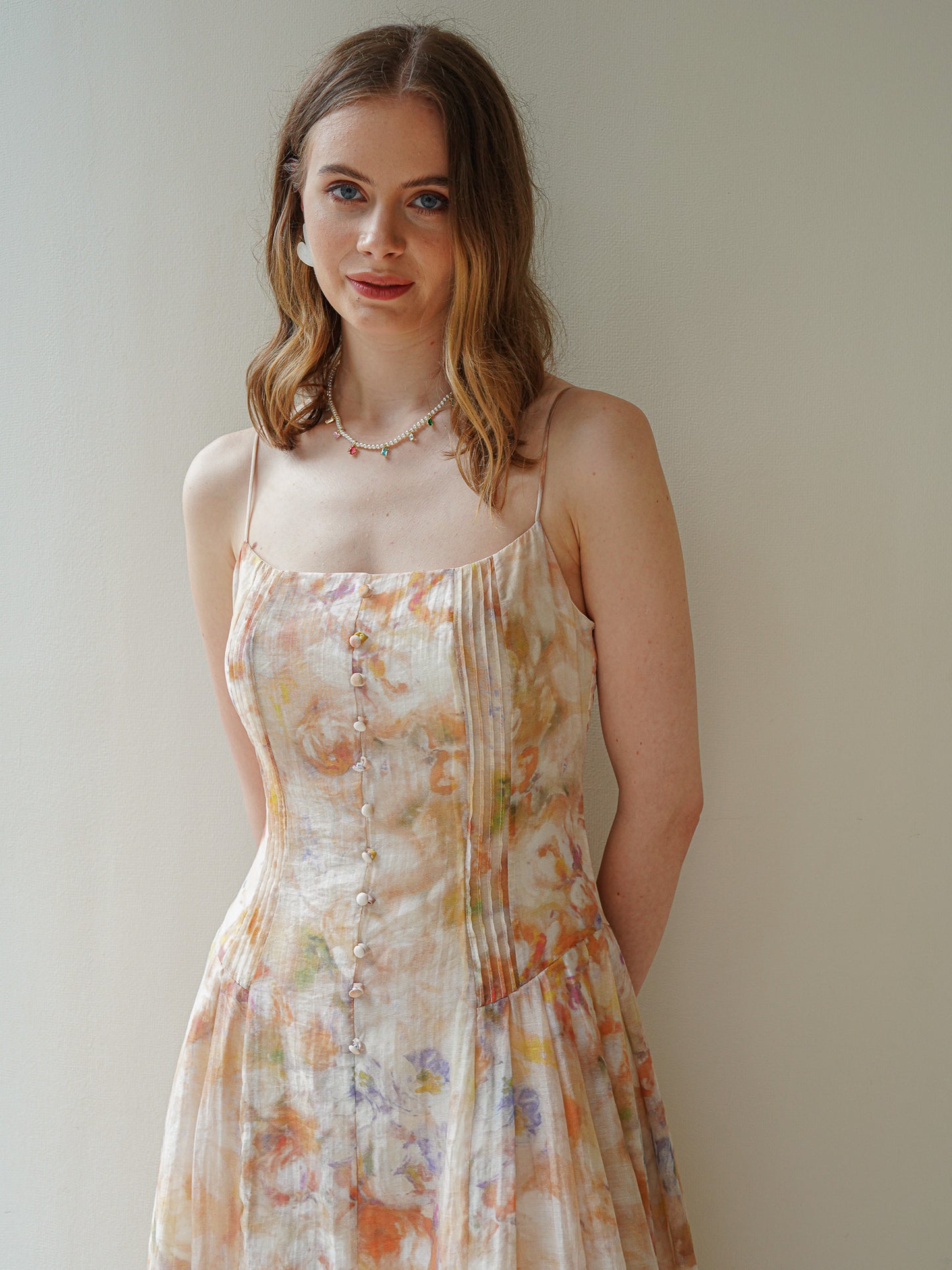 Whimsical Watercolor Midi Sundress (2S-2M-2L)