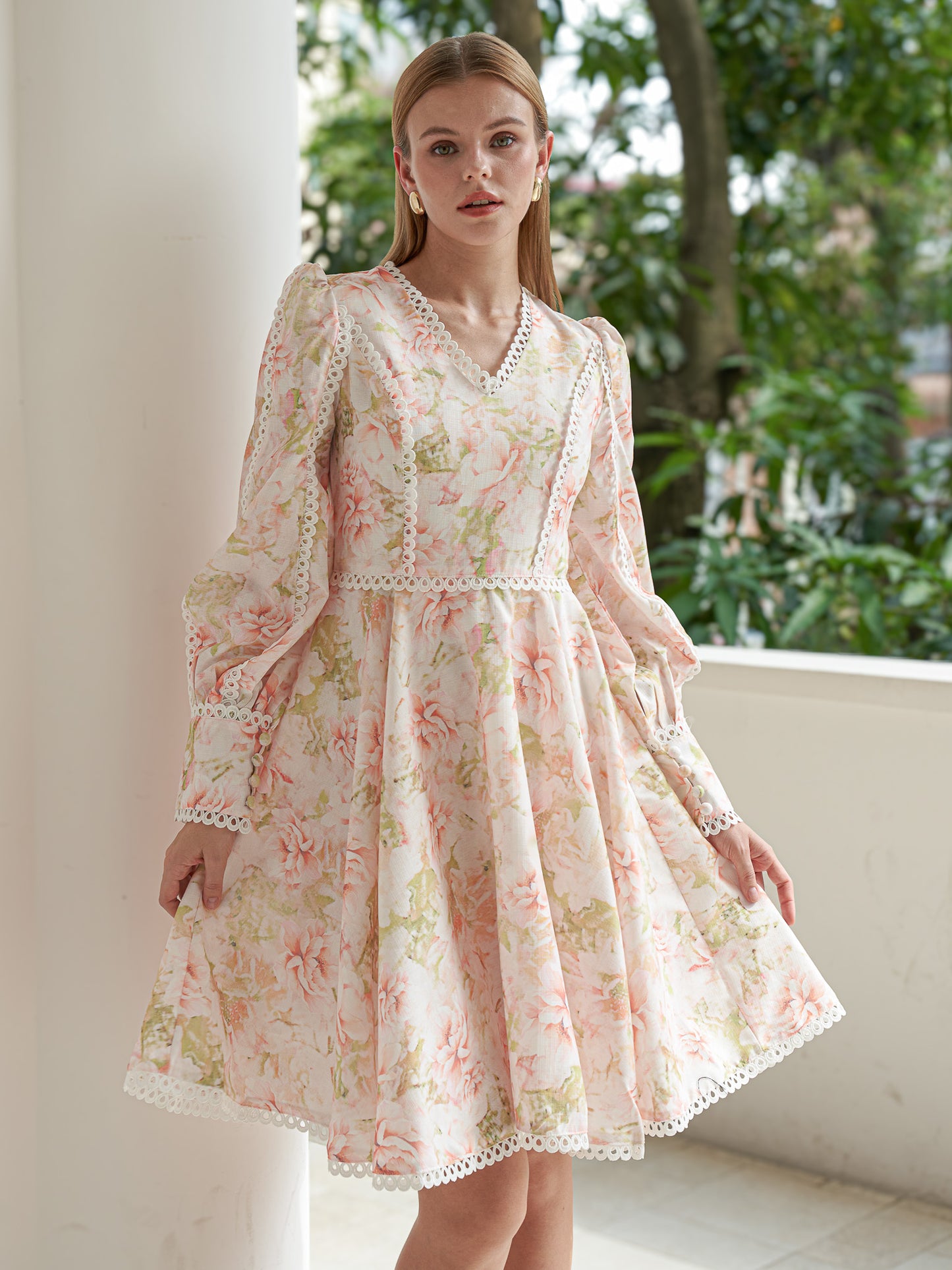 Graceful Garden Floral Dress (2S-2M-2L)