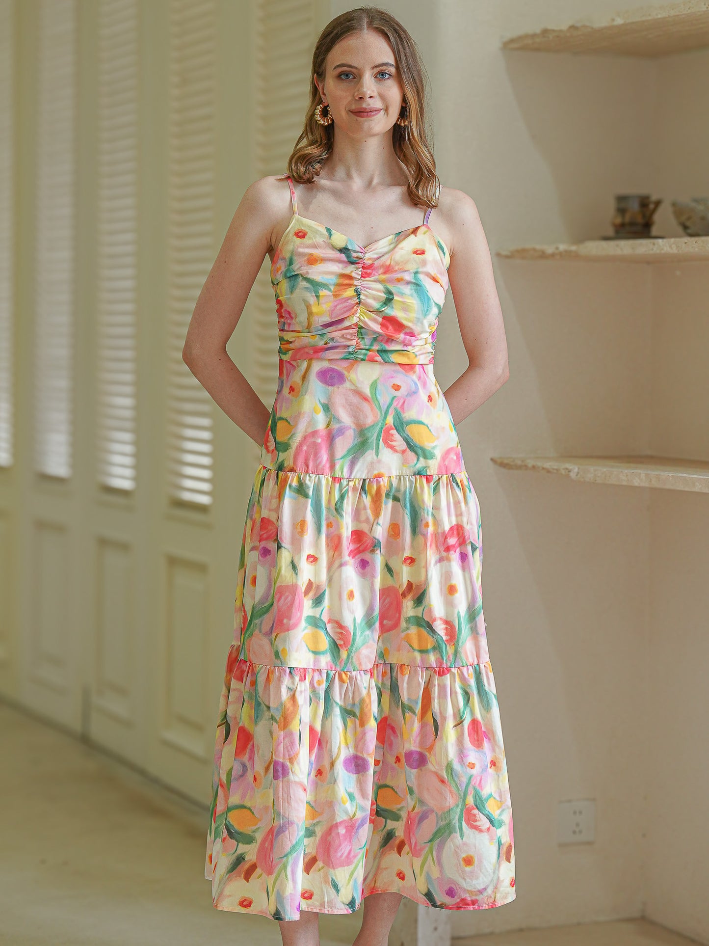 Colorful Garden Maxi Dress (2S-2M-2L)