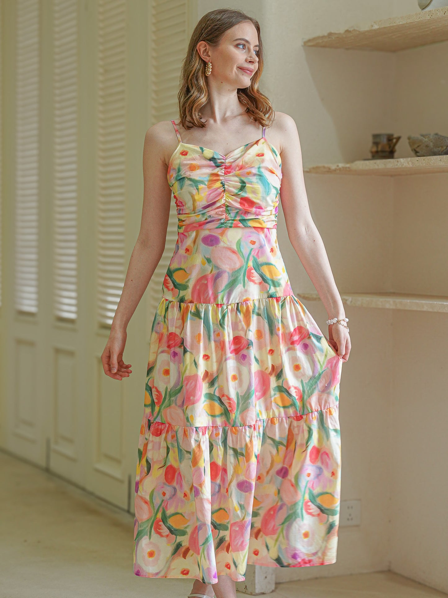 Colorful Garden Maxi Dress (2S-2M-2L)