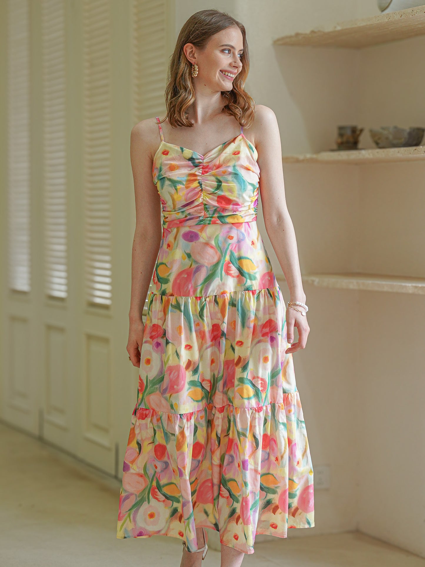 Colorful Garden Maxi Dress (2S-2M-2L)