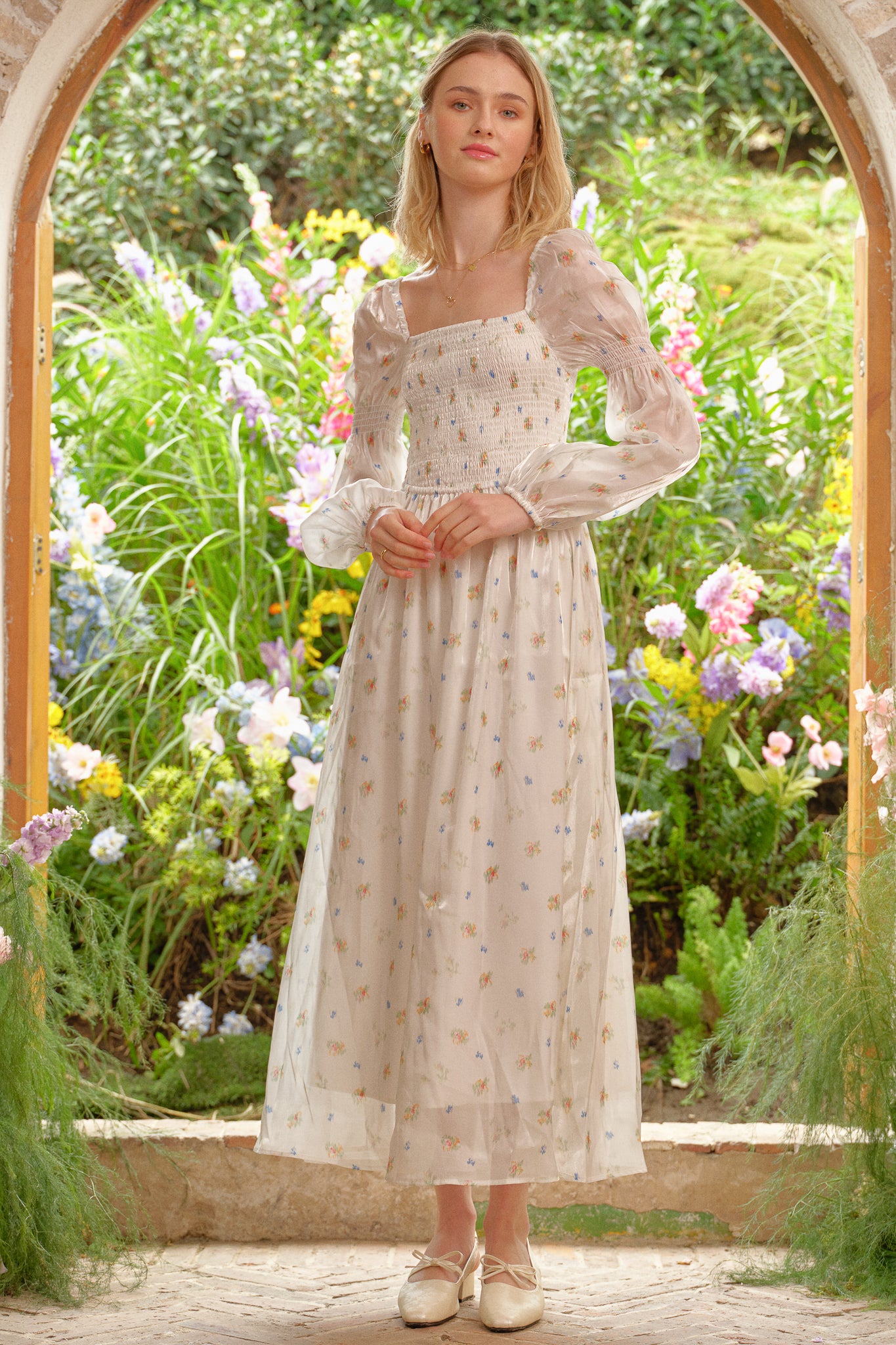 RP2711 - Botanical Bliss Sheer Maxi Dress (2S-2M-2L)