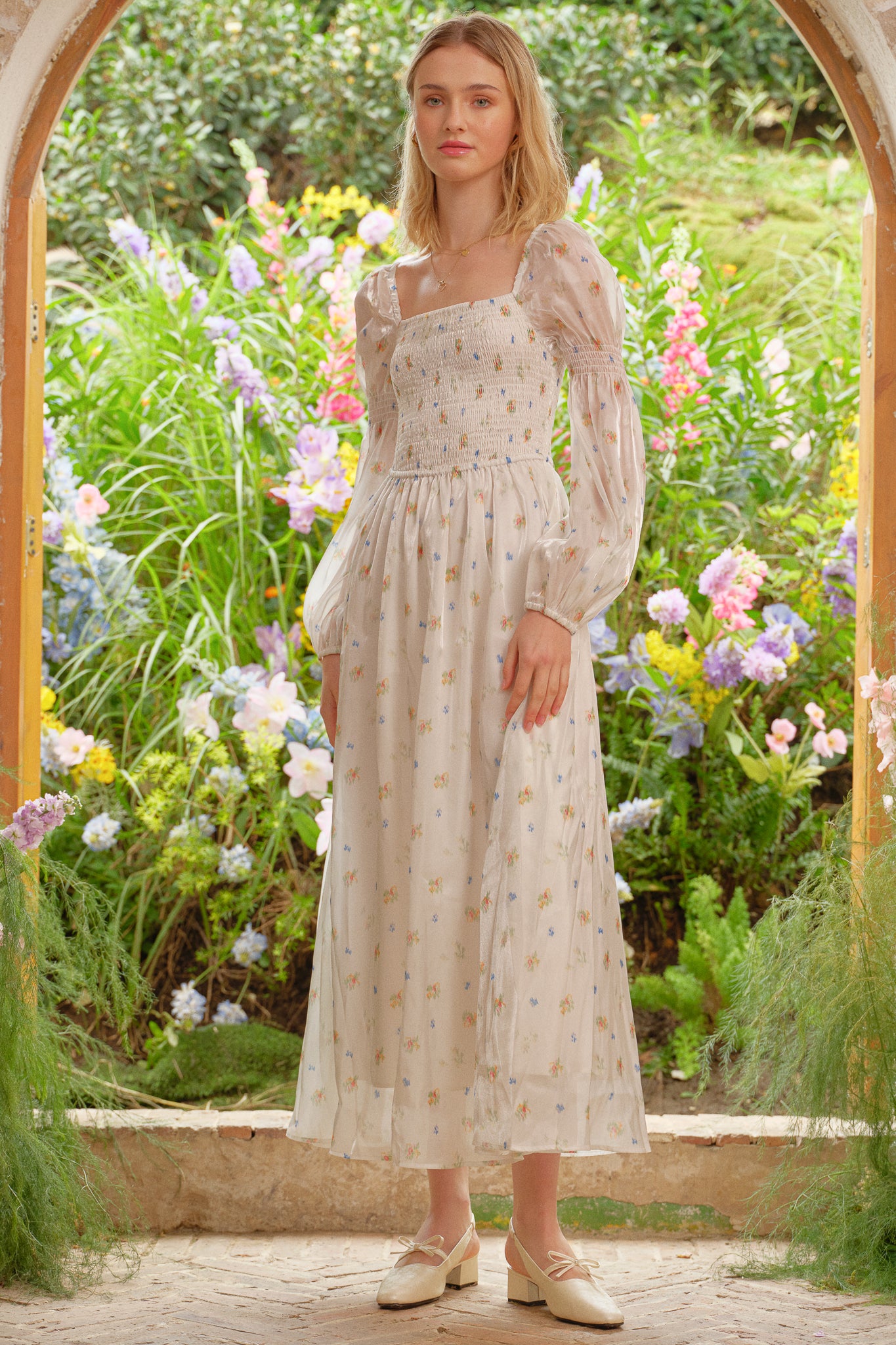 RP2711 - Botanical Bliss Sheer Maxi Dress (2S-2M-2L)