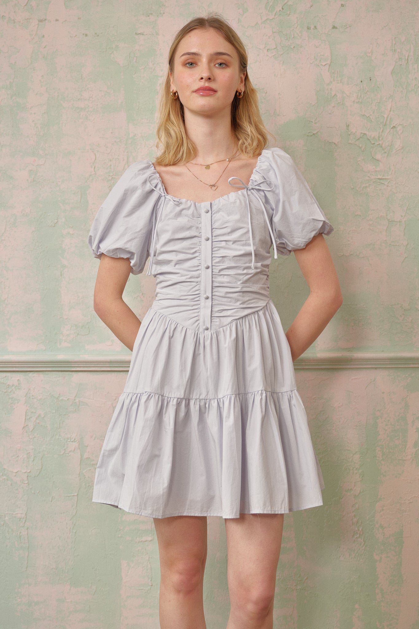 RP2736 - Dreamy Mist Babydoll Mini Dress (2S-2M-2L)