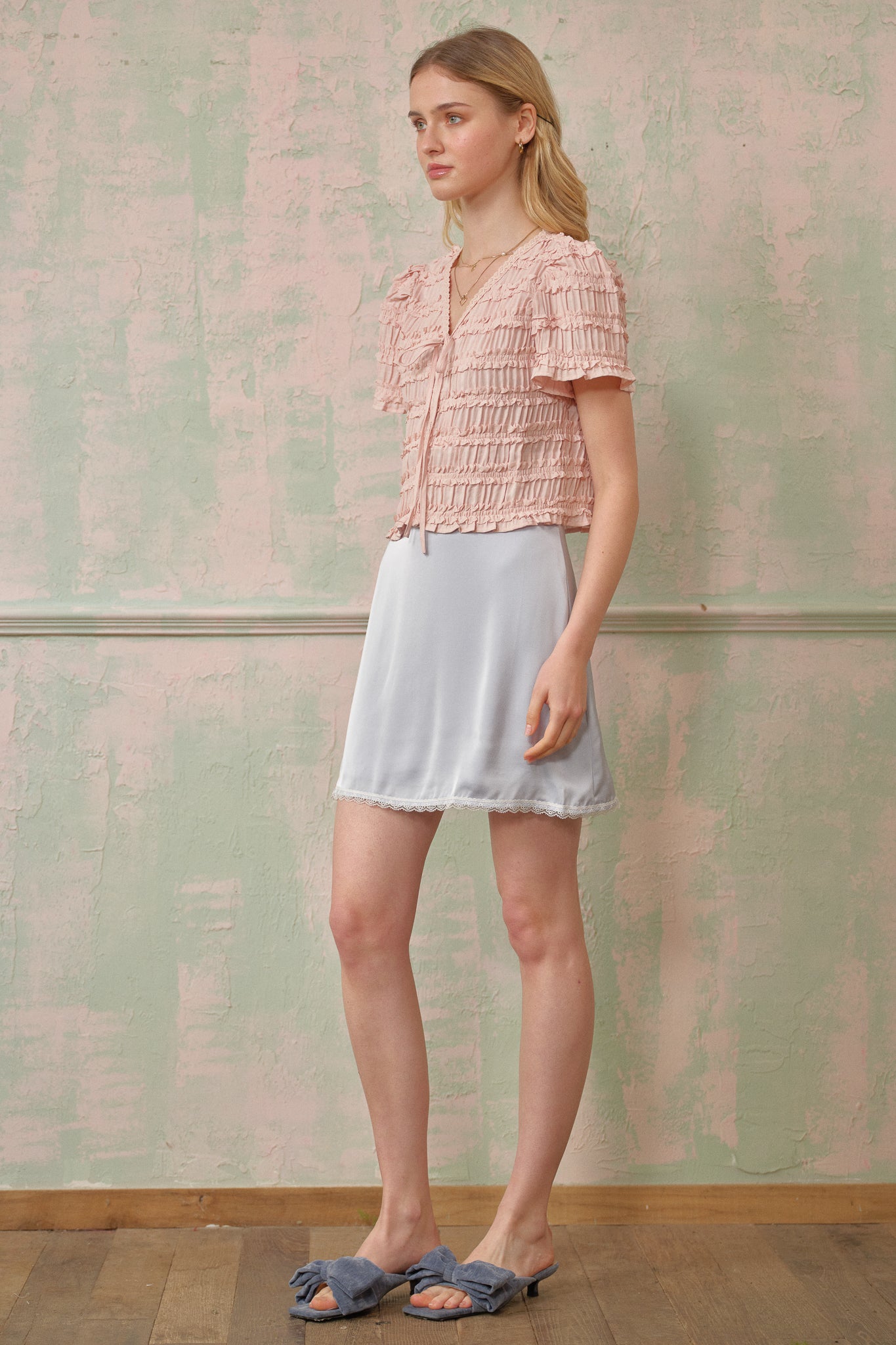 RP2690 - Soft Blush Textured Crop Top (2S-2M-2L)