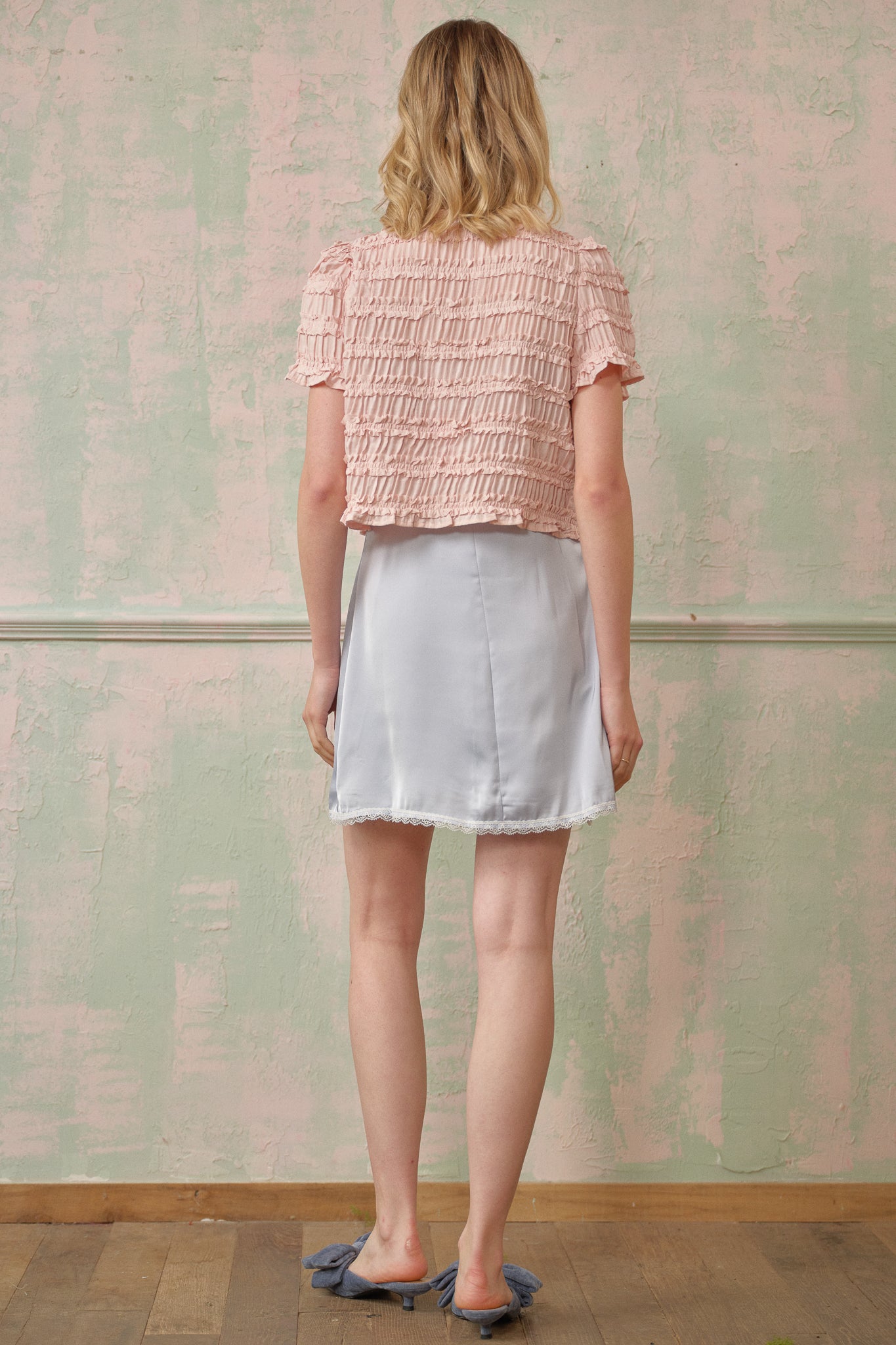 RP2690 - Soft Blush Textured Crop Top (2S-2M-2L)