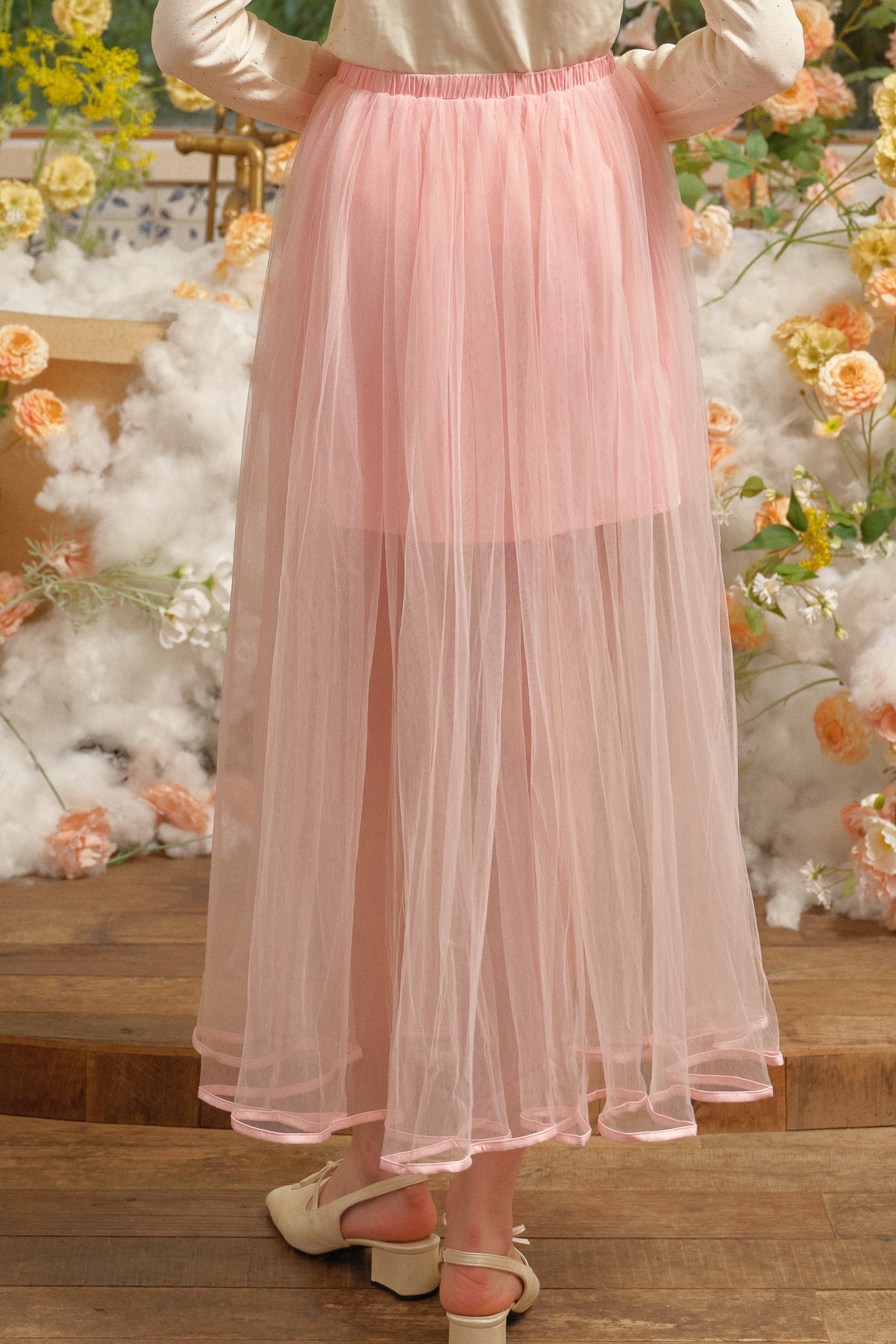 RP2700 - Sheer Blush Maxi Skirt (2S-2M-2L)