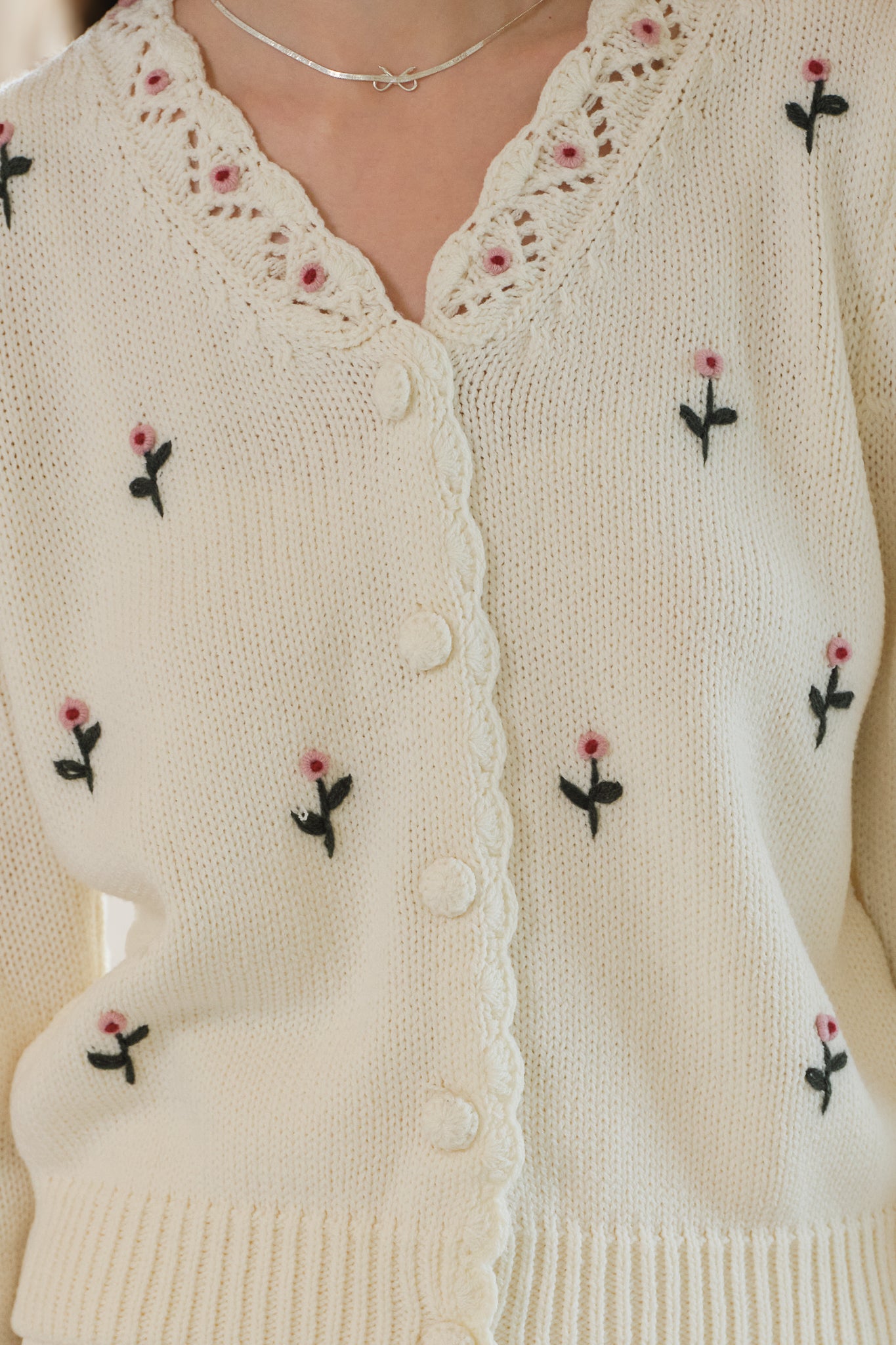 Sweet Blossom Button-Up Cardigan (2S-2M-2L)